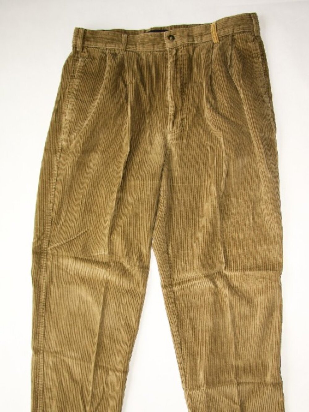 GANT Taupe 36" x 32" Pleated & Cuffed Corduroy Pants 100% Cotton
